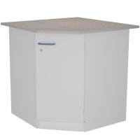 Стол угловой высокий на металлической опорной тумбе ЛАБ-PRO СУОТМ 90/65.90/65.90 KG