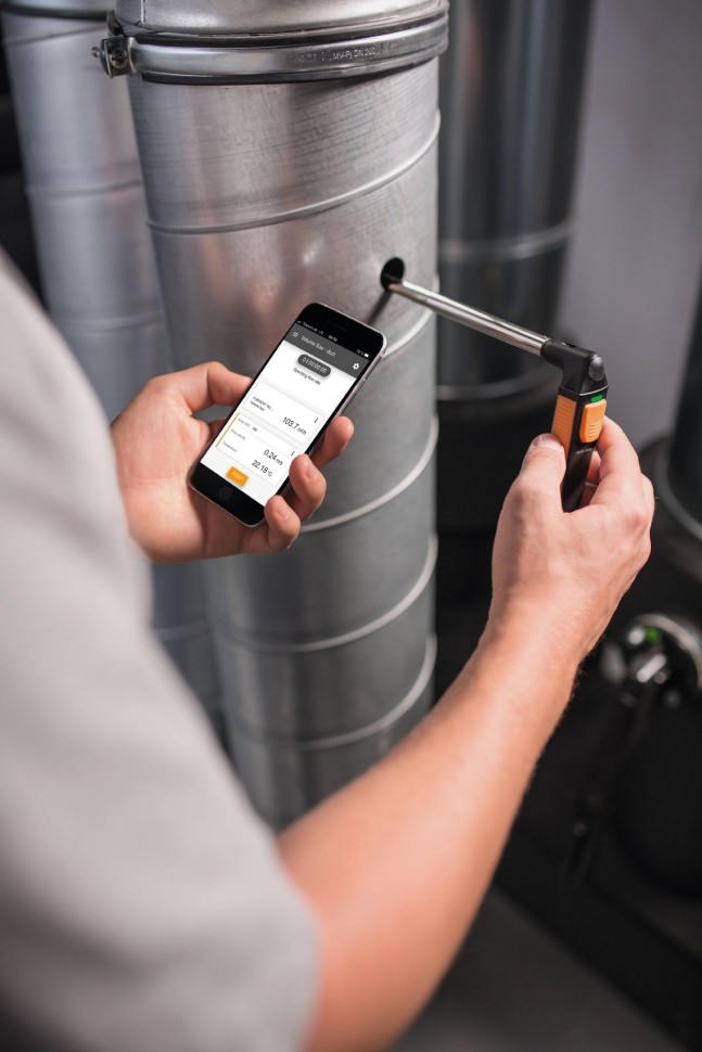 Смарт-зонд testo 405 i - Термоанемометр с Bluetooth, управляемый со смартфона/планшета