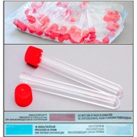 Пробирка цилиндрическая с винтовой крышкой стерильная 10 мл ТУ 22.29.29–023–29508133–2017, 16х100, б/дел, п/с, уп. 100 шт