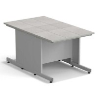 Стол островной ЭКРОС 900х1500х750 мм, раб. поверхность - КЕРАМИКА с ПВХ кромкой