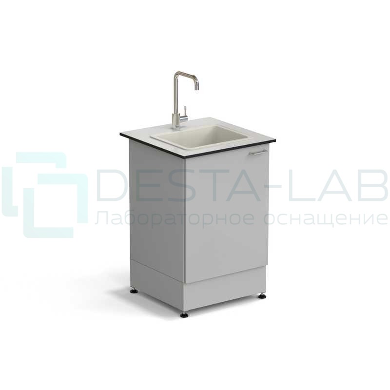 Стол-мойка ЭКРОС 600х600х900 мм, чаша полипропилен, раб. поверхность - LABGRADE