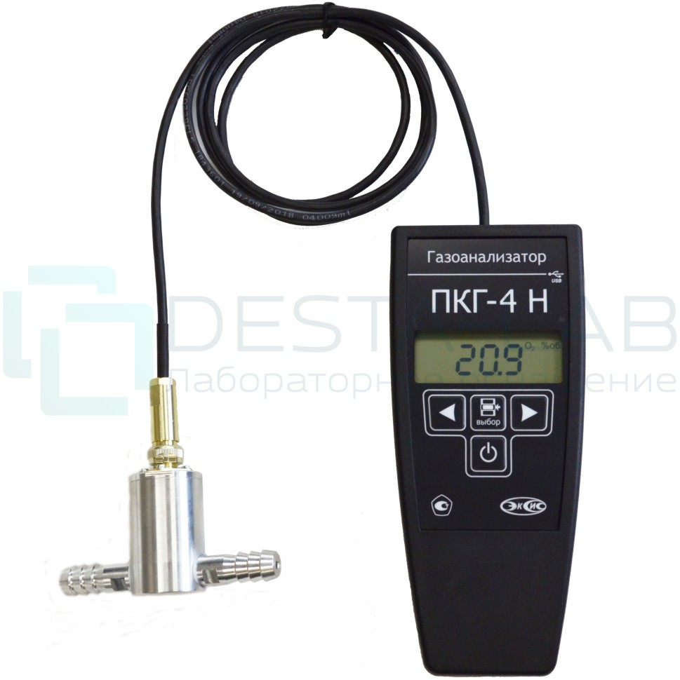 Газоанализатор кислорода ПКГ-4 Н-К-П с проточной камерой (до 30%)