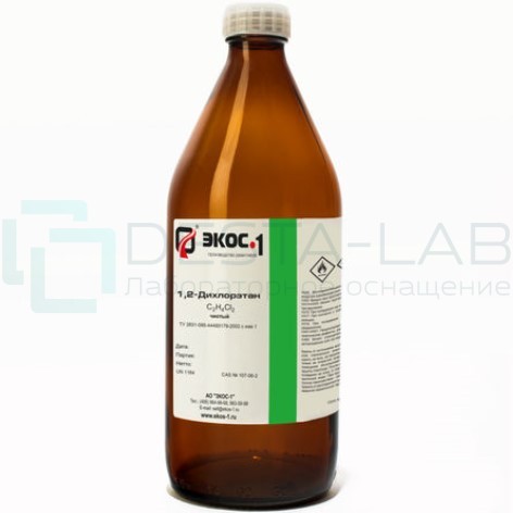 Дихлорэтан-1,2 чистый (Ч), бутылка 1 л.
