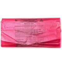 Пакет полиэтиленовый для сбора и утилизации медицинских отходов класса В, красный, 700*800 мм., с информацией, уп. 100 шт.