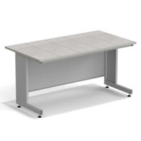 Стол пристенный ЭКРОС 1500х800х750 мм, раб. поверхность - КЕРАМИКА с ПВХ кромкой