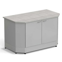 Стол-тумба торцевой ЭКРОС 1500х800х900 мм, раб. поверхность - КЕРАМИКА с ПВХ кромкой