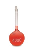 Колба мерная Kimble 6000 мл, класс A, прочная, со стеклянной пробкой, светлое стекло