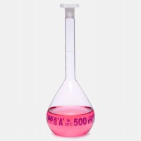 Колба мерная ISOLAB 10000 мл, класс А, светлое стекло, NS 45/40, с пробкой (PE)