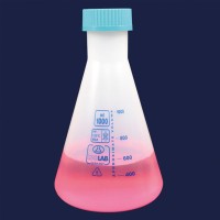 Колба Эрленмейера ISOLAB 250 мл, GL 52, с крышкой, PP