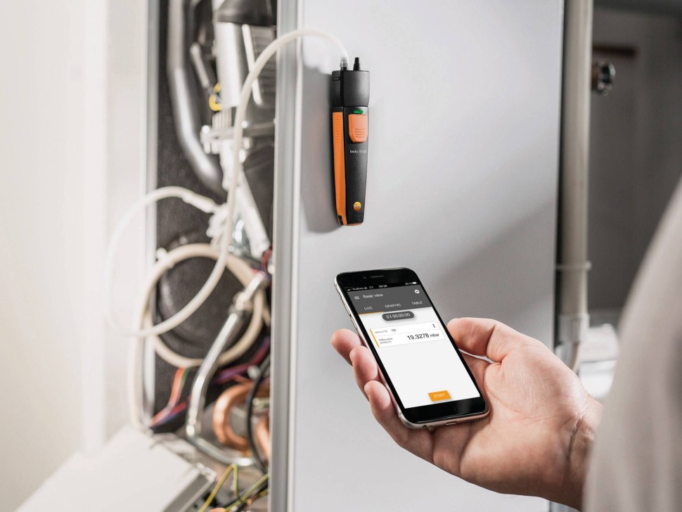 Смарт-зонд testo 510 i - Манометр дифференциального давления с Bluetooth, управляемый со смартфона/планшета