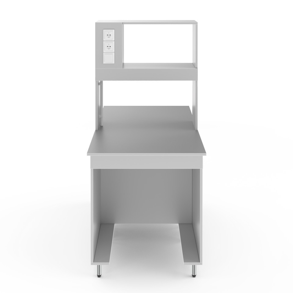 Физический островной стол со столешницей из химстойкого пластика НВ-800 ОСП