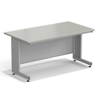 Стол пристенный ЭКРОС 1500х800х750 мм, раб. поверхность - ЛАМИНАТ СЕРЫЙ