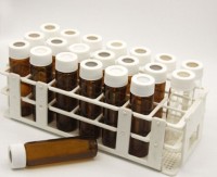 Штатив для виал 40 мл, 3х7 мест, полипропилен, белый, Импорт