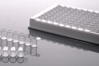 Планшеты 96 луночные для ИФА, разборные, плоскодонные, высокое связывание, прозрачные с белой рамкой, Nest, Китай (аналоги арт. М-020, Sovtech; арт. 467120, Thermo FS)