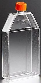 Флаконы культуральные 150 см², PS, скош.горло, вент. крыш, прямоуг. 5 шт/уп, 50шт/кор, Corning