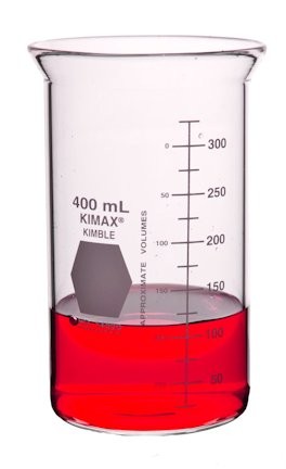 Стакан Берцелиуса Kimble 400 мл, высокий, с градуировкой, без носика, стекло