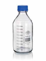 Бутыль 50 мл, БС до 500 °С, d горла внешний 32 мм, с завинчивающейся крышкой, круглая, светлое стекло, 1 шт/уп, Simax