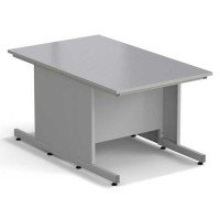 Стол островной ЭКРОС 900х1500х750 мм, раб. поверхность - МОНОЛИТНЫЙ КЕРАМОГРАНИТ с ПВХ кромкой