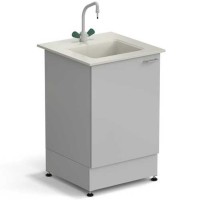 Стол-мойка ЭКРОС 600х600х900 мм, чаша полипропилен, раб. поверхность - ПОЛИПРОПИЛЕН