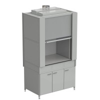 Шкаф вытяжной с коконом из стеклопластика без воды с ВЗБ светильником 1200х820х2240 мм, раб. поверхность - LABGRADE