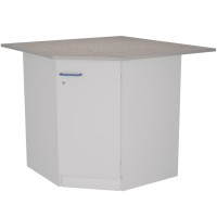 Стол угловой высокий на металлической опорной тумбе ЛАБ-PRO СУОТМ 110/80.110/80.90 KG