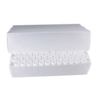 Виала 60 мл, темное стекло, с крышкой винтовой 24-400 с отверстием, ПП, ребристая, белая, с септой Natural PTFE/White Silicone, 3 мм, 100 шт/уп, Zhejiang ALWSCI Technologies