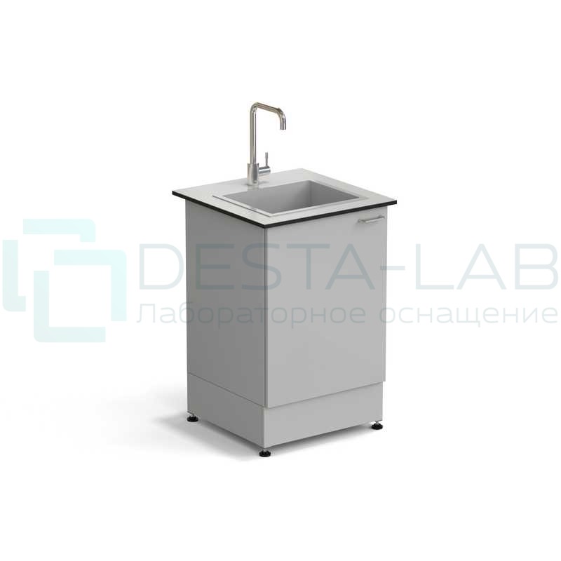 Стол-мойка ЭКРОС 600х600х900 мм, чаша стеклопластик, раб. поверхность - LABGRADE