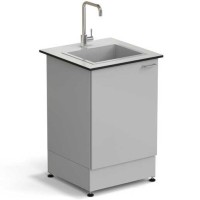 Стол-мойка ЭКРОС 600х600х900 мм, чаша стеклопластик, раб. поверхность - LABGRADE