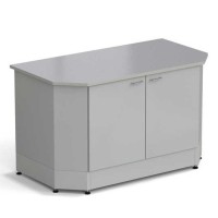 Стол-тумба торцевой ЭКРОС 1500х800х900 мм, раб. поверхность - МОНОЛИТНЫЙ КЕРАМОГРАНИТ с ПВХ кромкой