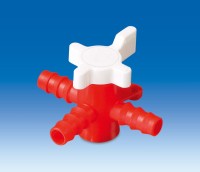 Кран VITLAB трехходовой, 7 мм, PE/PP