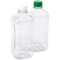 Бутылка квадратная 510 мл прозрачная с крышкой с контрольным кольцом