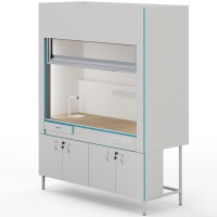 Вытяжной шкаф с сантехникой и столешницей из керамогранитной плитки ШВ НВК 1800 КГ+