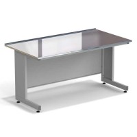 Стол пристенный ЭКРОС 1500х800х750 мм, раб. поверхность - НЕРЖАВЕЮЩАЯ СТАЛЬ