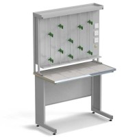 Стол титровальный ЭКРОС 1200х600х900/1885 мм, раб. поверхность - КЕРАМИКА с НС бортиком