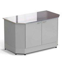 Стол-тумба торцевой ЭКРОС 1500х800х900 мм, раб. поверхность - НЕРЖАВЕЮЩАЯ СТАЛЬ