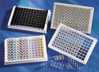 Планшеты 96 луночные для ИФА, стрипованные, плоскодонные, белые, нестерильные, без крышки, среднее связывание, 360 мкл, 100 шт./уп., Corning (аналоги арт. М-018, Sovtech; арт. 50427, Nest)