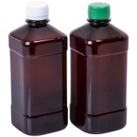 Бутылка квадратная 540 мл коричневая с крышкой