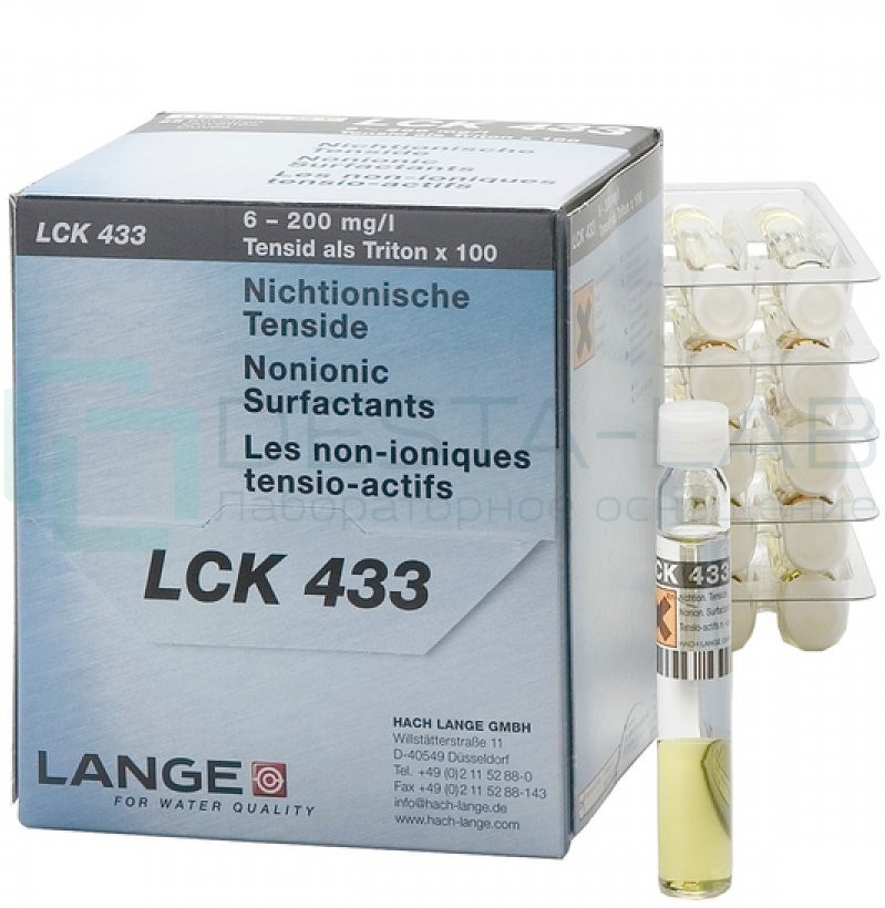 Кюветный тест Hach LCK 433 на ПАВ неионные, 24 тестов