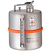 Контейнер для ЛВЖ Rötzmeier 10DI, с самозакрывающимся дозатором, вентиляционным винтом и индикатором содержимого, 10 л, нержавеющая сталь