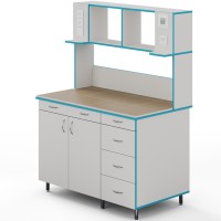 Пристенный стол со столешницей из керамогранитной плитки СЛП НВК 1200 КГ