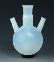 Колба Bohlender трехгорлая, круглодонная, 100 мл, NS 29, 2 x GL18, PFA