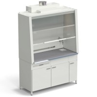 Шкаф вытяжной с подводом воды с ВЗБ светильником 1520х750х2160 мм, раб. поверхность - МОНОЛИТНЫЙ КЕРАМОГРАНИТ