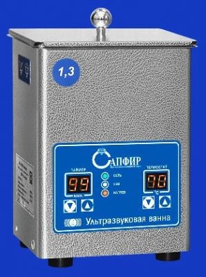 Ультразвуковая баня (мойка) 1,3 л, цифровая, нагрев до 65 °С, с крышкой, с корзиной, 35 кГц, Сапфир (DM_6579)