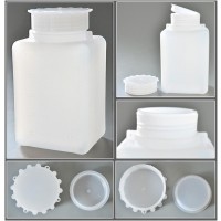 Емкость для общелабораторного применения (бутылка квадратная) 500 мл., с дел, ПЭВП, Aptaca