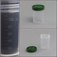 Контейнер д/взятия проб, транспортировки и хранения биологич. материала (д/гистологии), 120 мл. с завинч. крыш., с дел., н/стер., п/п, Гритмед