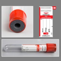 Пробирка вакуумная стеклянная без наполнителя, 6 мл., 13×100 мм., красный, уп. 100 шт