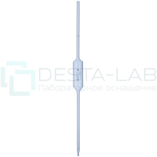 Пипетка 2-2-100 без делений с расширением и меткой