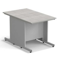 Стол островной ЭКРОС 900х1500х900 мм, раб. поверхность - КЕРАМИКА с ПВХ кромкой