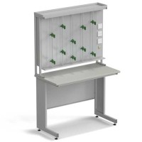 Стол титровальный ЭКРОС 1200х600х900/1885 мм, раб. поверхность - ЛАМИНАТ СЕРЫЙ