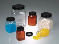 Бутыль Burkle широкогорлая, квадратная, PETG, 200 мл